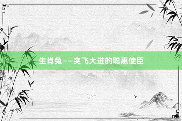 生肖兔——突飞大进的聪惠使臣